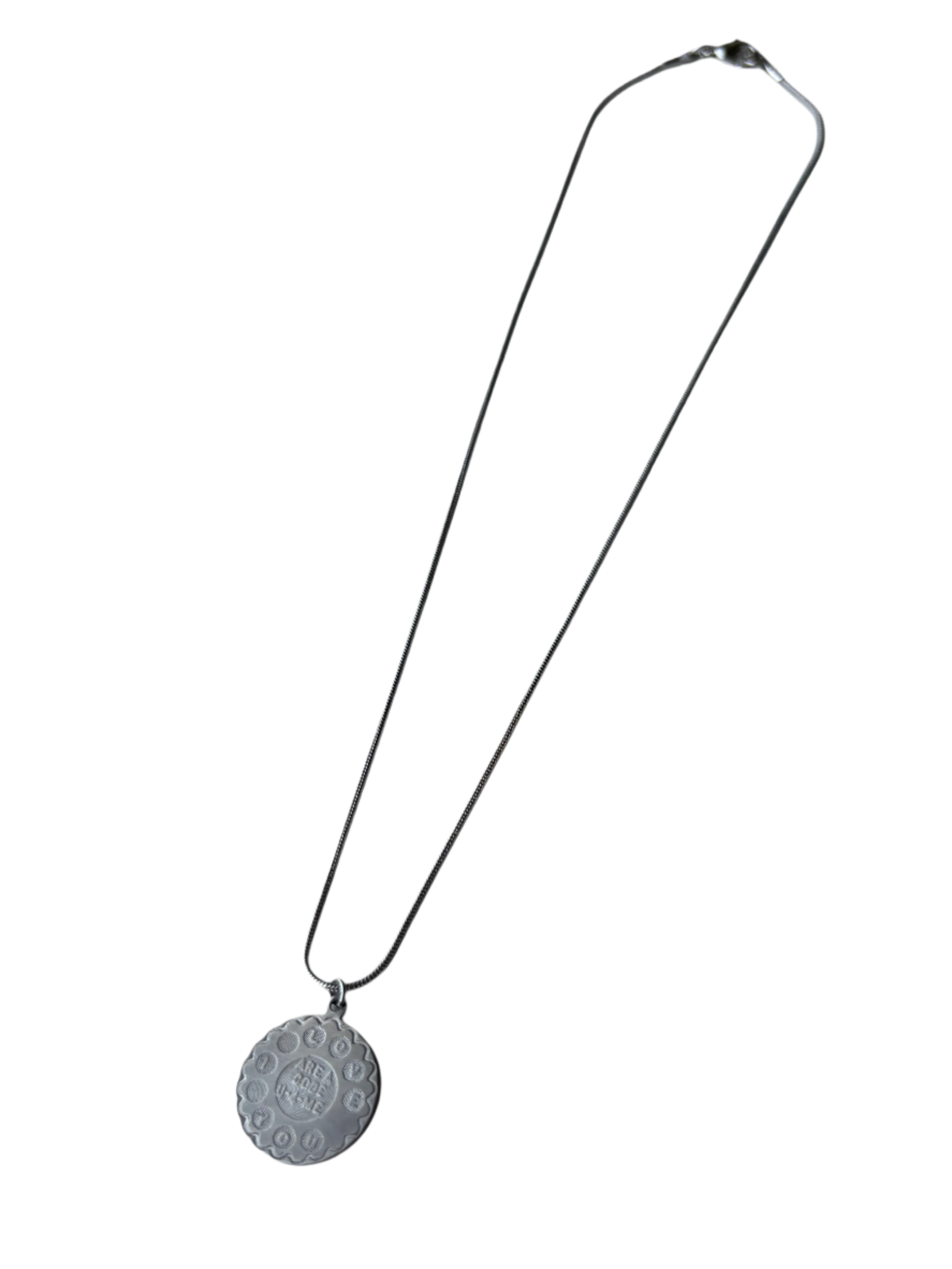 AREA CODE U-4-ME Vintage Sterling Silver Pendant Necklace