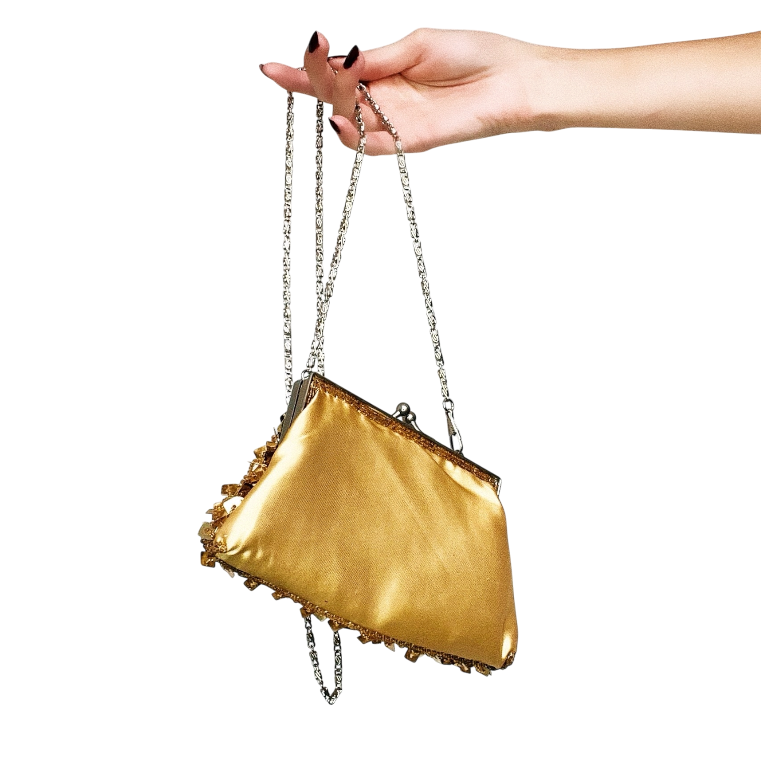Vintage Gold Beaded Purse