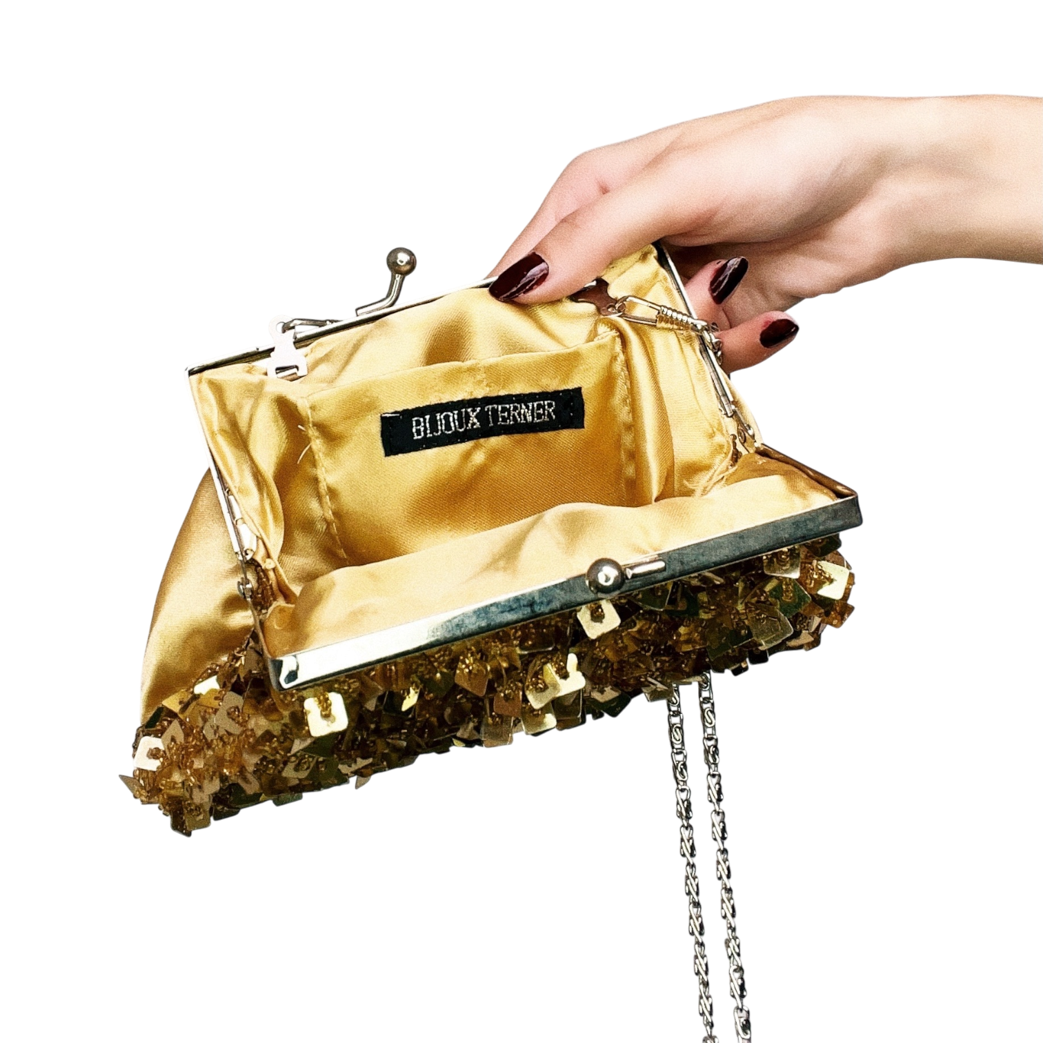 Vintage Gold Beaded Purse