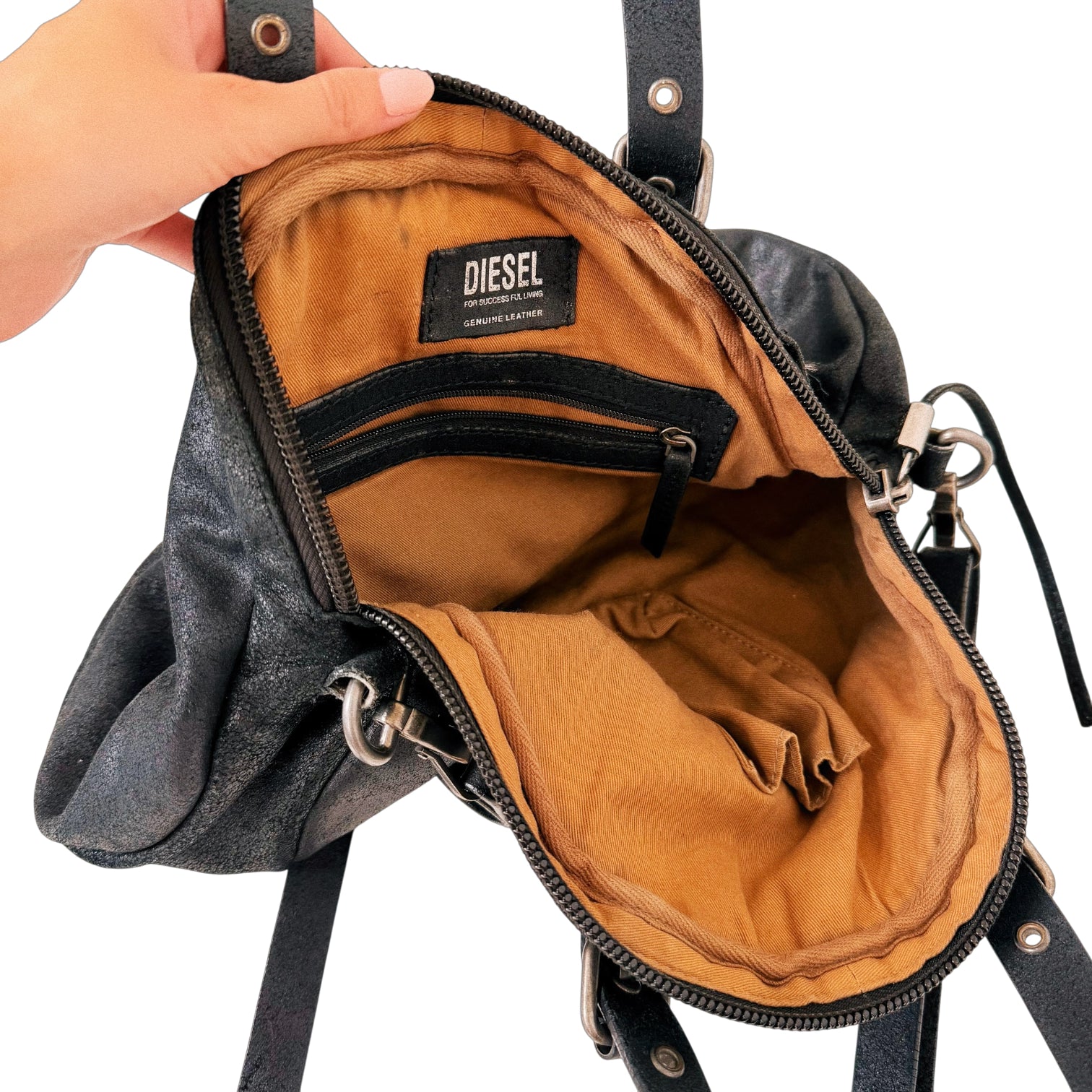 Diesel Black Leather Bag