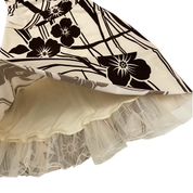 Y2K Slinky Floral Halter Dress (S)