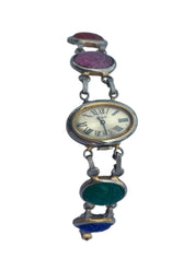 70s semi-precious scarab watch