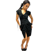 Vintage AllSaints Gothic Button up Midi Dress (S)