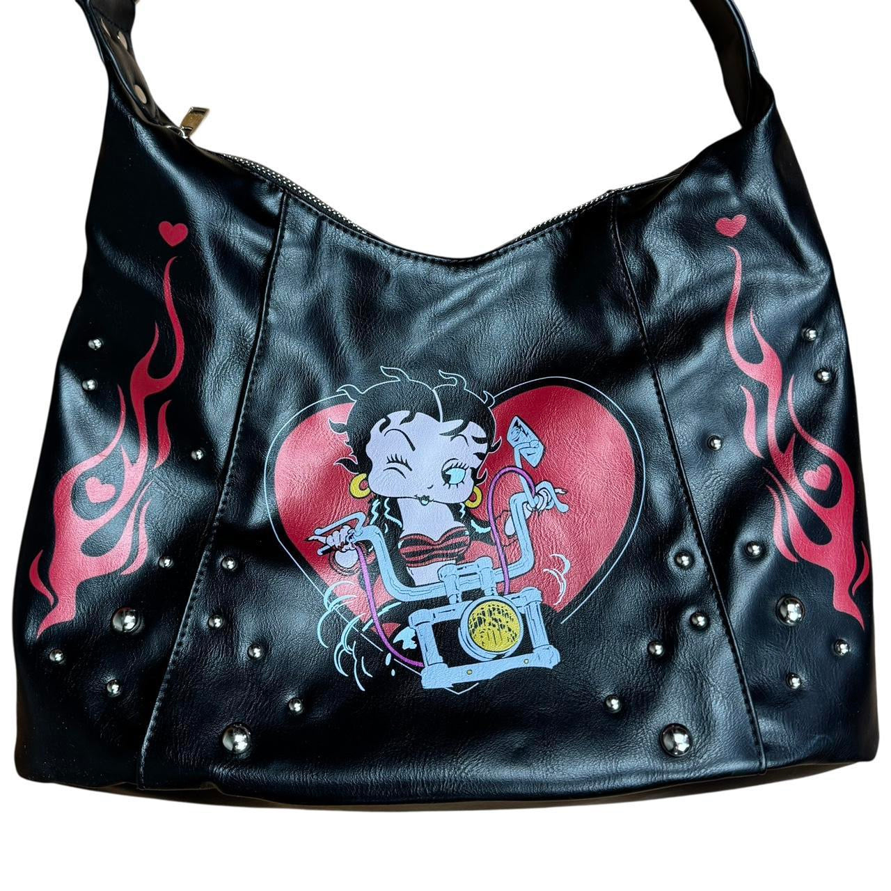 Betty Boop Studded Biker Bag