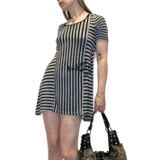 Vintage Killah Miss Sixty Striped Mini Dress (M)