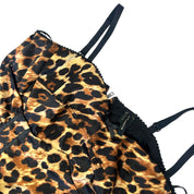 Satin Cheetah Print Bustier Dress (2X)