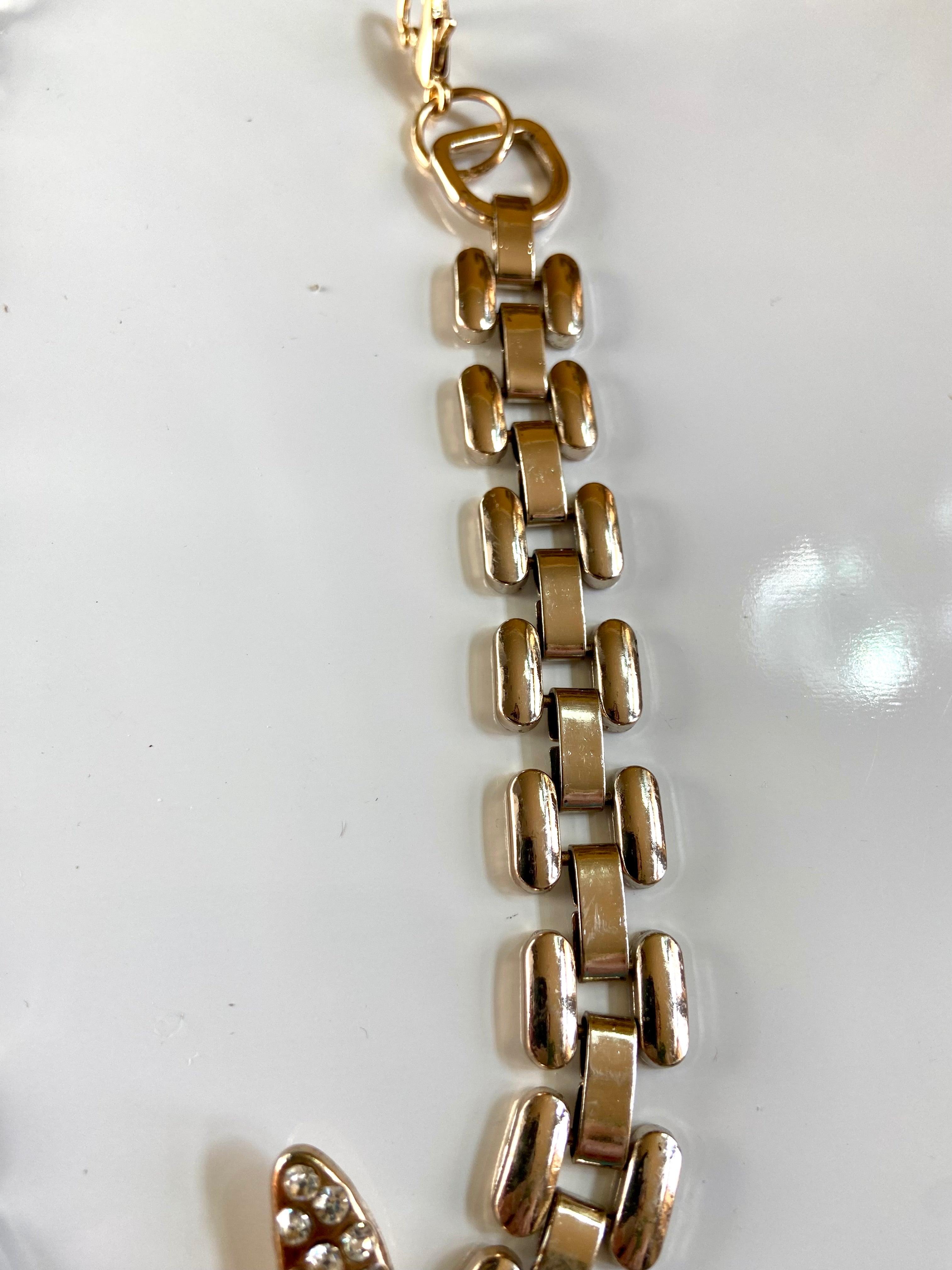 Diamond gold starfish choker