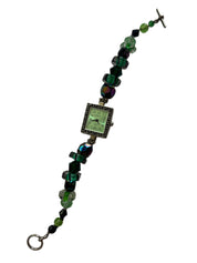 Shades of Green Beaded Watch