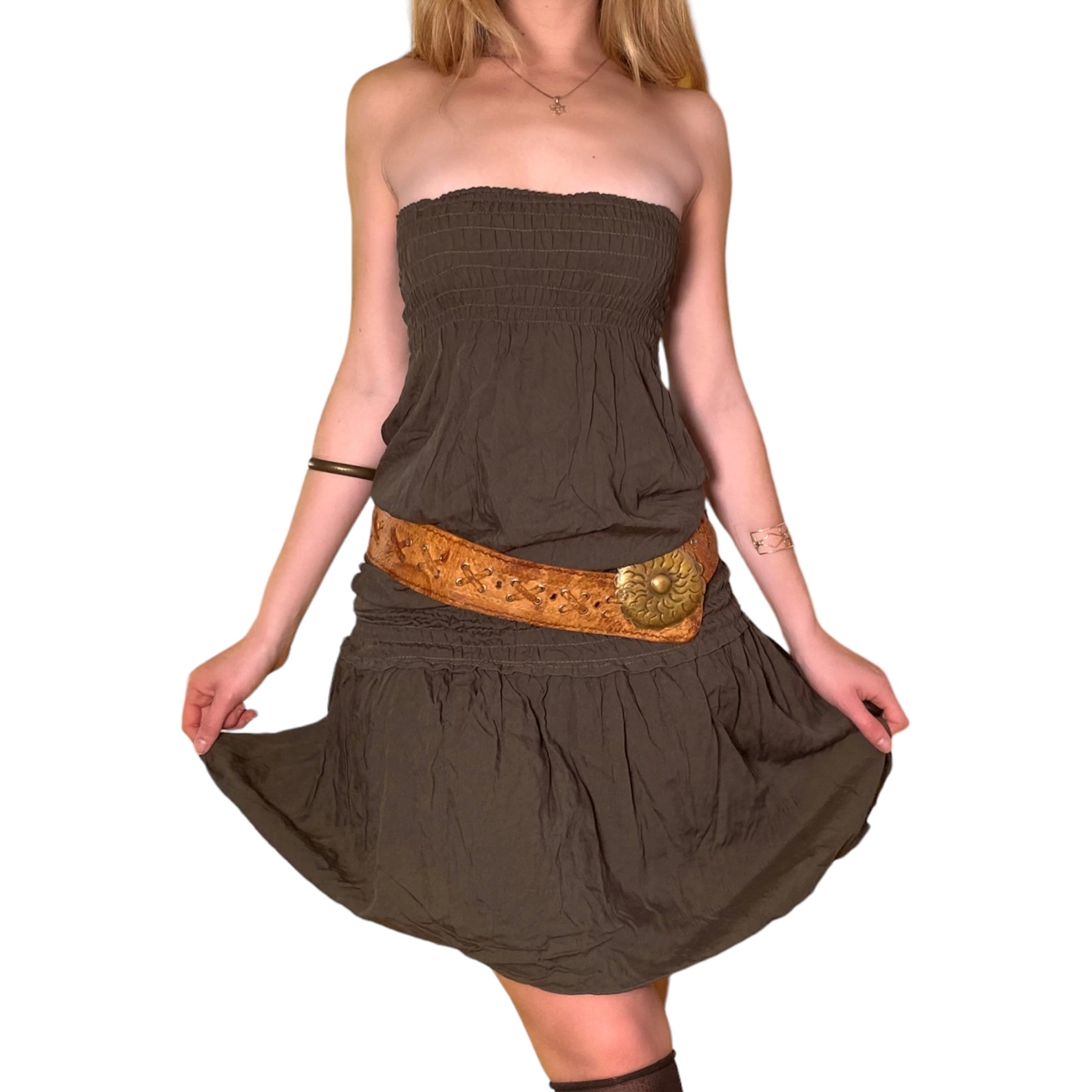 Y2k Drop Waist Dress (M)