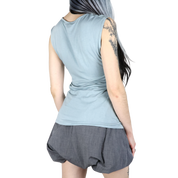 Dusty Blue Ruffle Top (M)