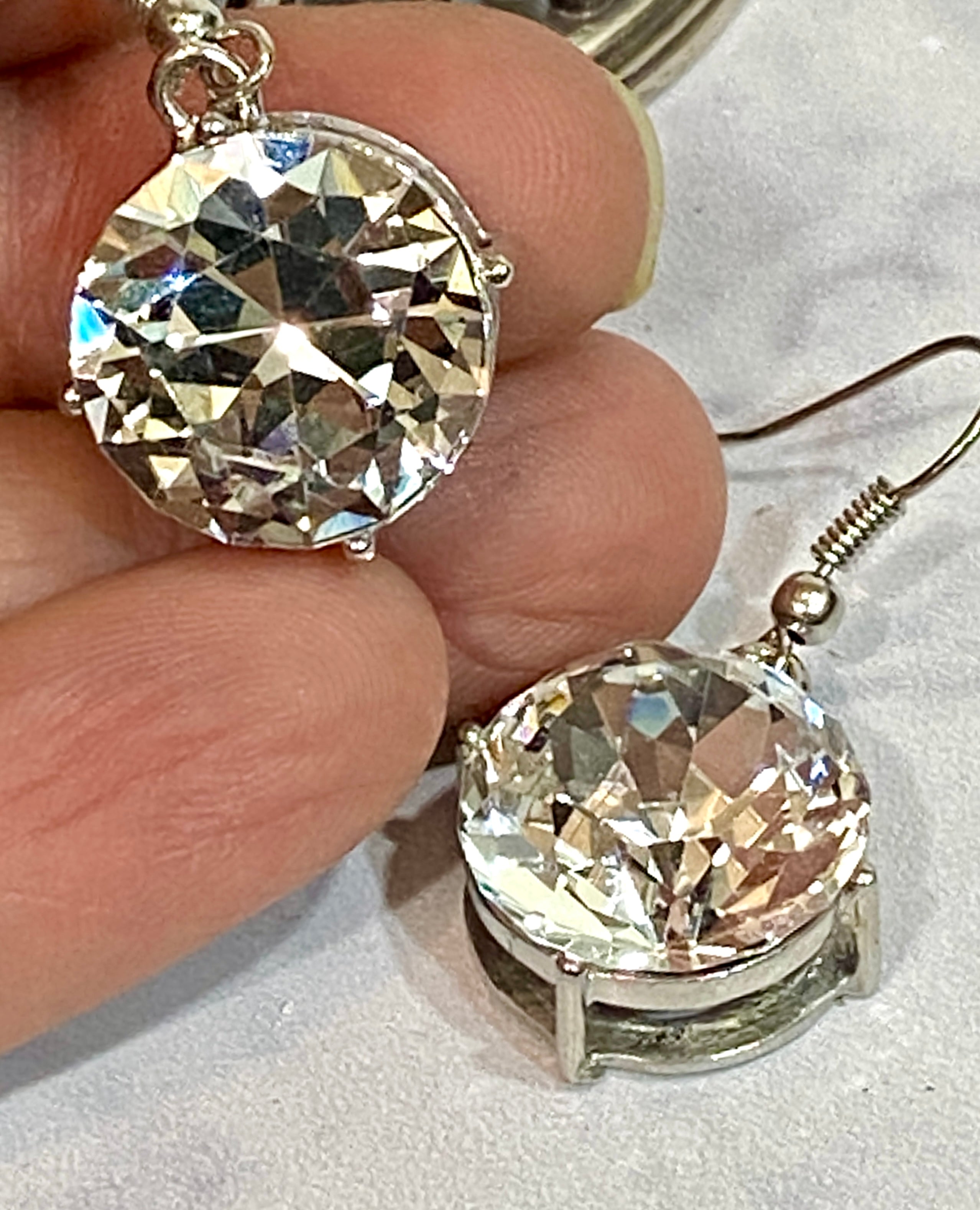 Big diamond earrings