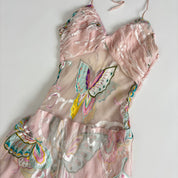 Silk Butterfly Halter Dress (S)