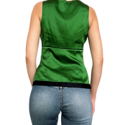 Emerald Green Silk Top (XS)
