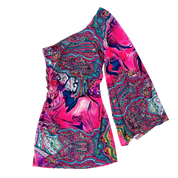 Vibrant One Shoulder Mini Dress (S)