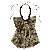 Chunky Beaded Tie Dye Halter (S)