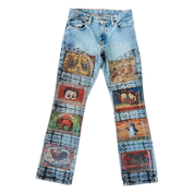 Funky Printed Matchbook Jeans (S)