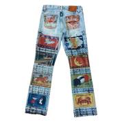 Funky Printed Matchbook Jeans (S)