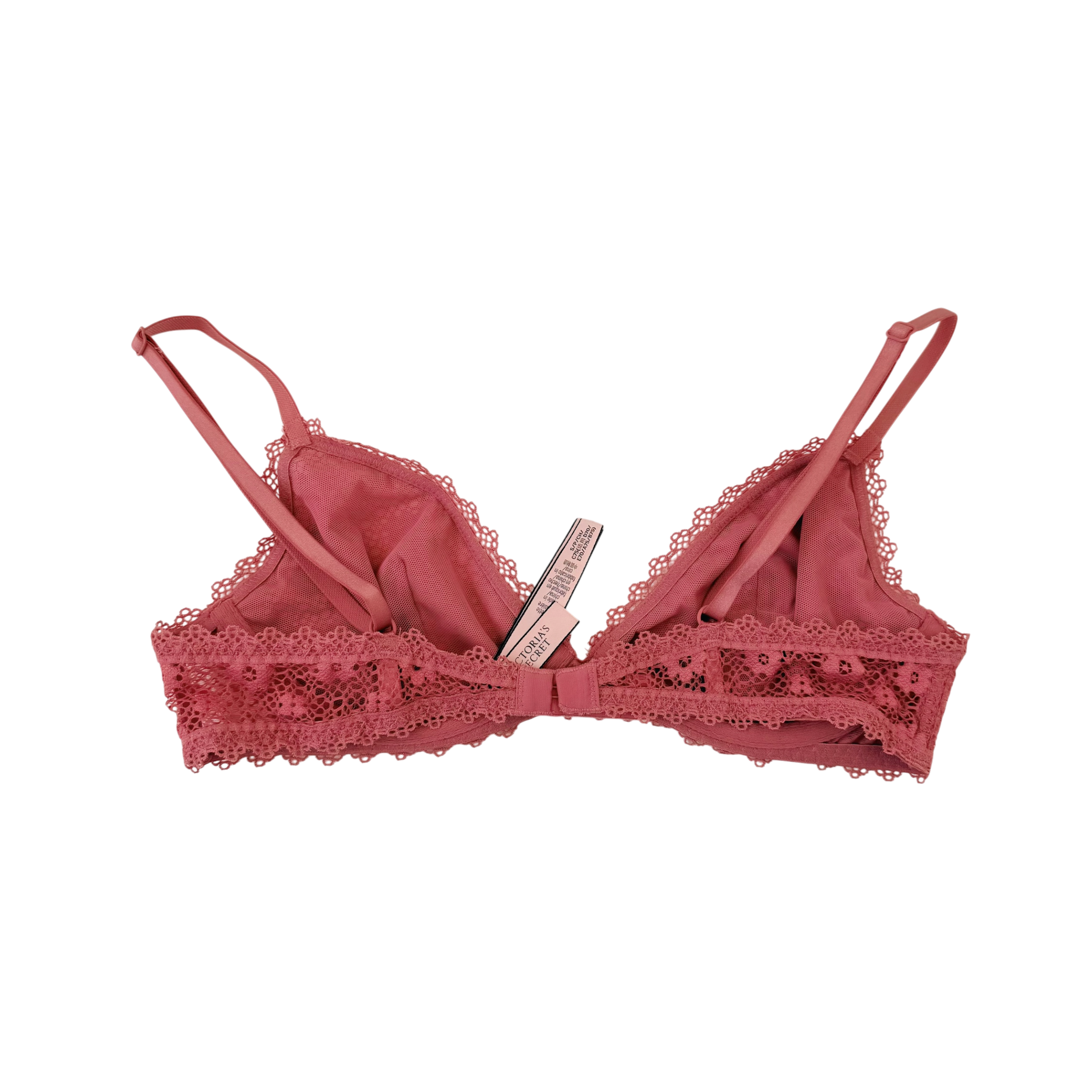 Sheer Rosy Pink Top + Bralette Set (S)