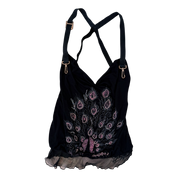 Funky European Peacock Top (S/M)