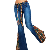 Early 2000s Belted Flare Jeans (XS/S)