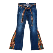 Early 2000s Belted Flare Jeans (XS/S)