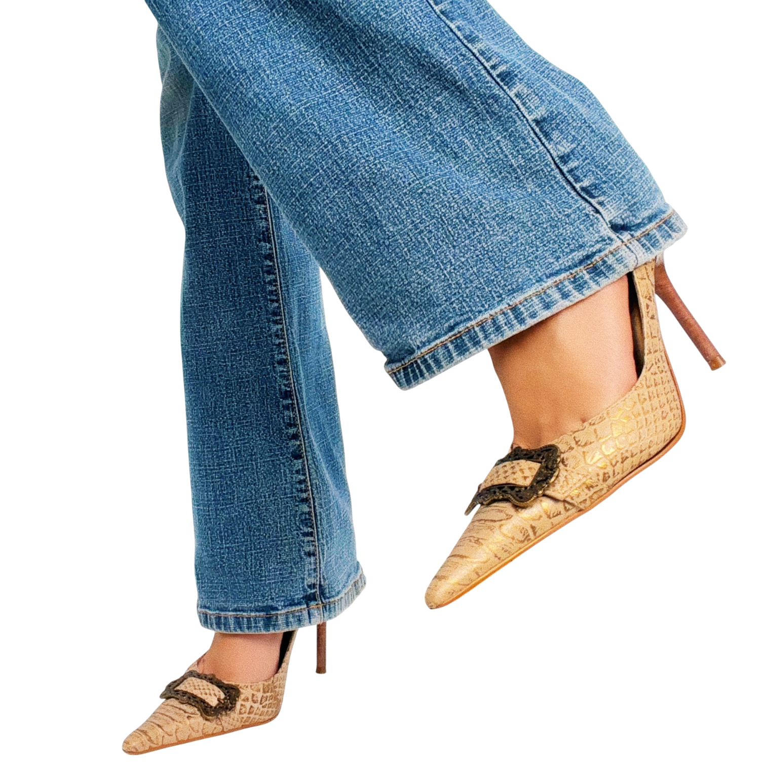 Pointed Toe Buckle Heels (6)