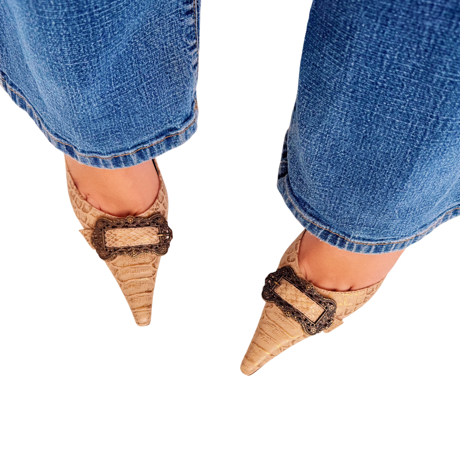 Pointed Toe Buckle Heels (6)
