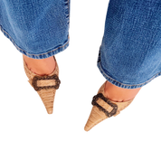 Pointed Toe Buckle Heels (6)