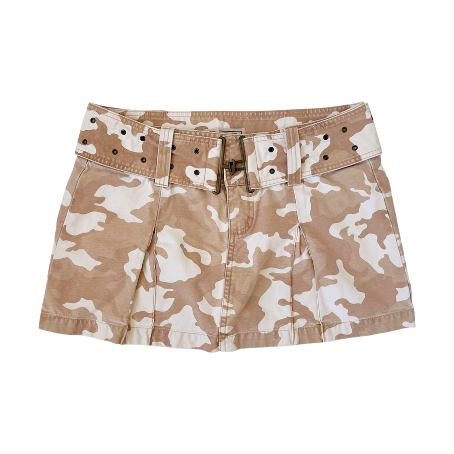Belted Camo Mini Skirt (M)