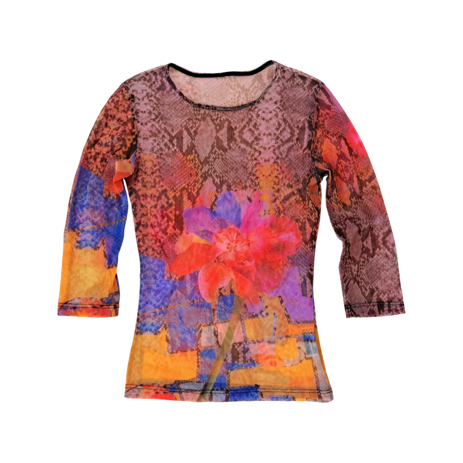 Vintage Graphic Mesh Top (XS/S)