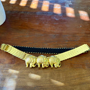 Vintage Gold Elephant Belt