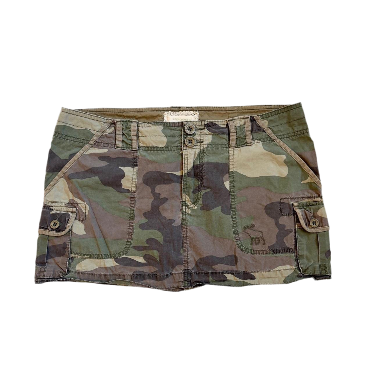Y2K Camo Mini Skirt (M)