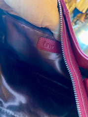 Iswee Red Leather Shoulder Bag