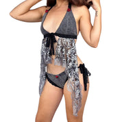 Denim Flutter Bikini Set (S/M)