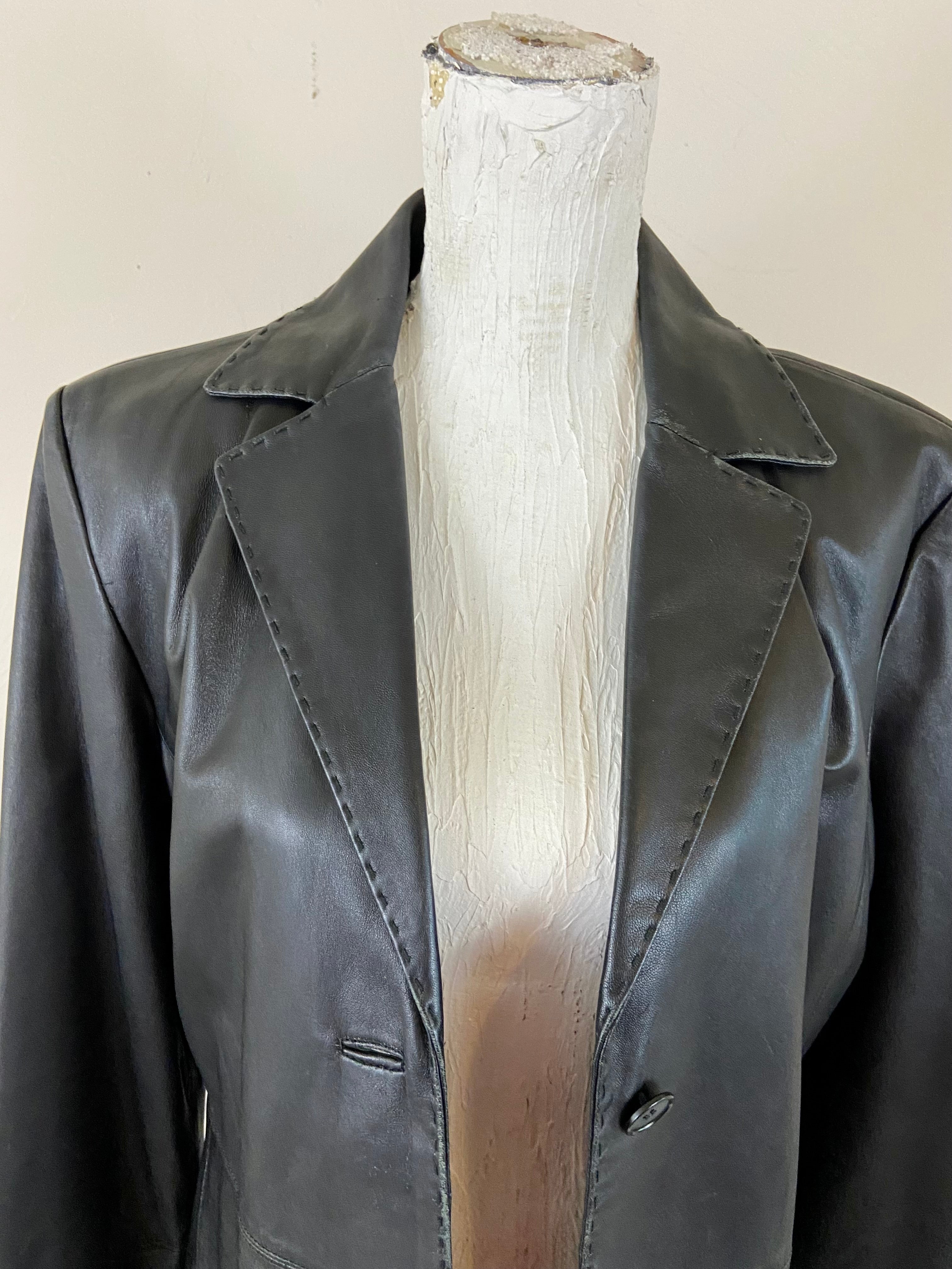 Black soft leather jacket