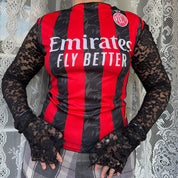 AC Milan  Jersey Lace Elongated Sleeve Top (S-2XL)
