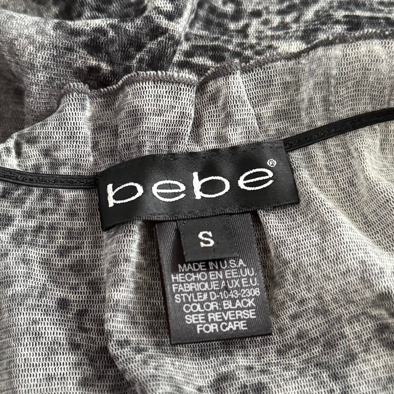 Bebe 90s Ruched Mesh Top (S)