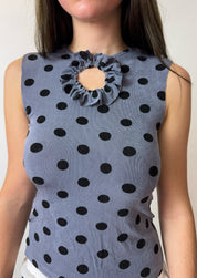 Polka Dot Cutout Tank (S)