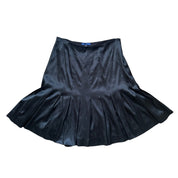 2000s Black Silk Midi Skirt (M)