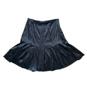 2000s Black Silk Midi Skirt (M)