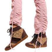 Coach Logo Wedge Sneakers (8.5)