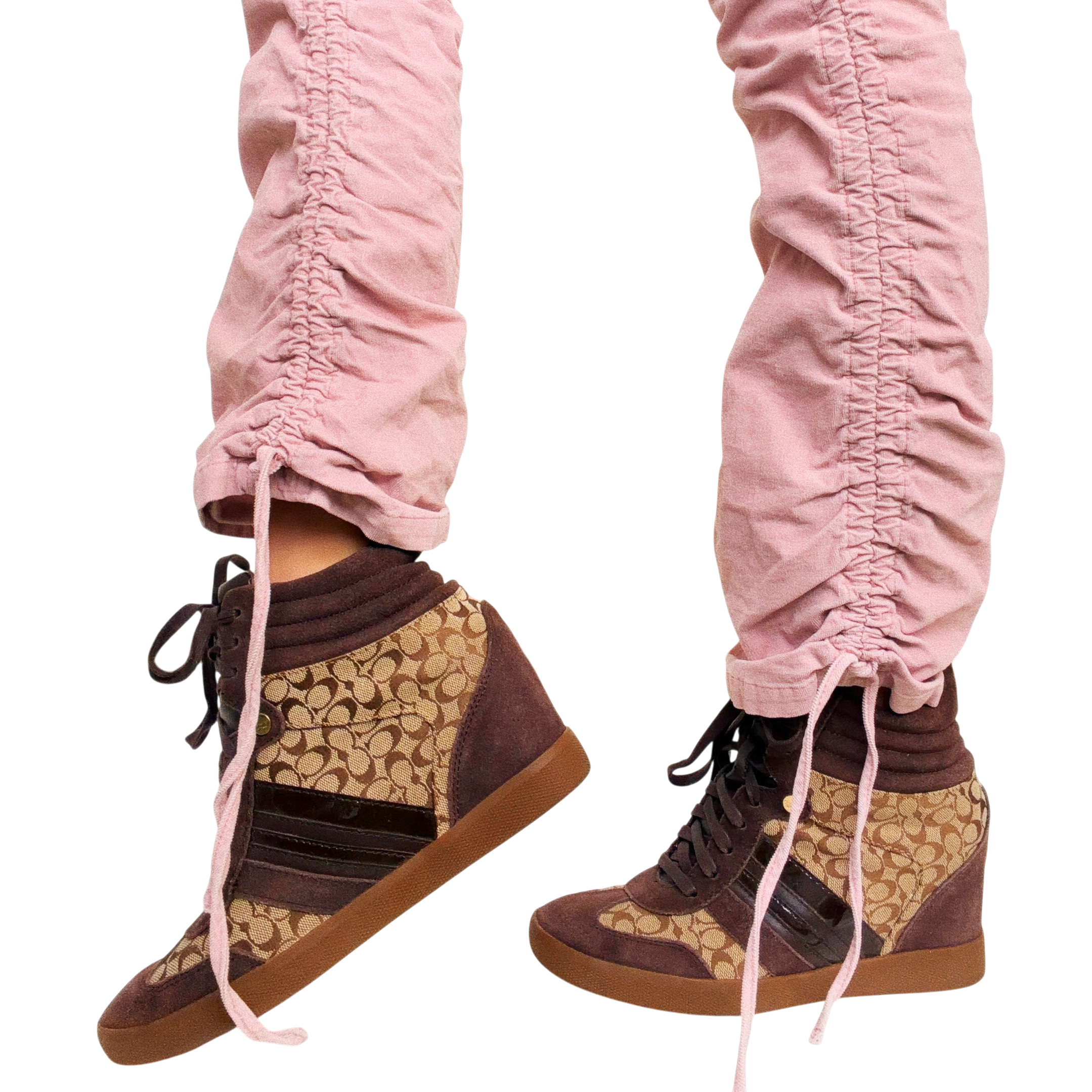 Coach Logo Wedge Sneakers (8.5)