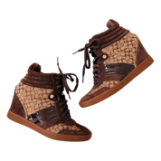 Coach Logo Wedge Sneakers (8.5)