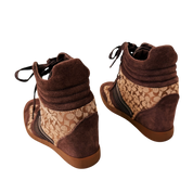 Coach Logo Wedge Sneakers (8.5)