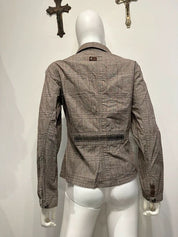 Vintage Plaid Utility Dual Zip Jacket (M)