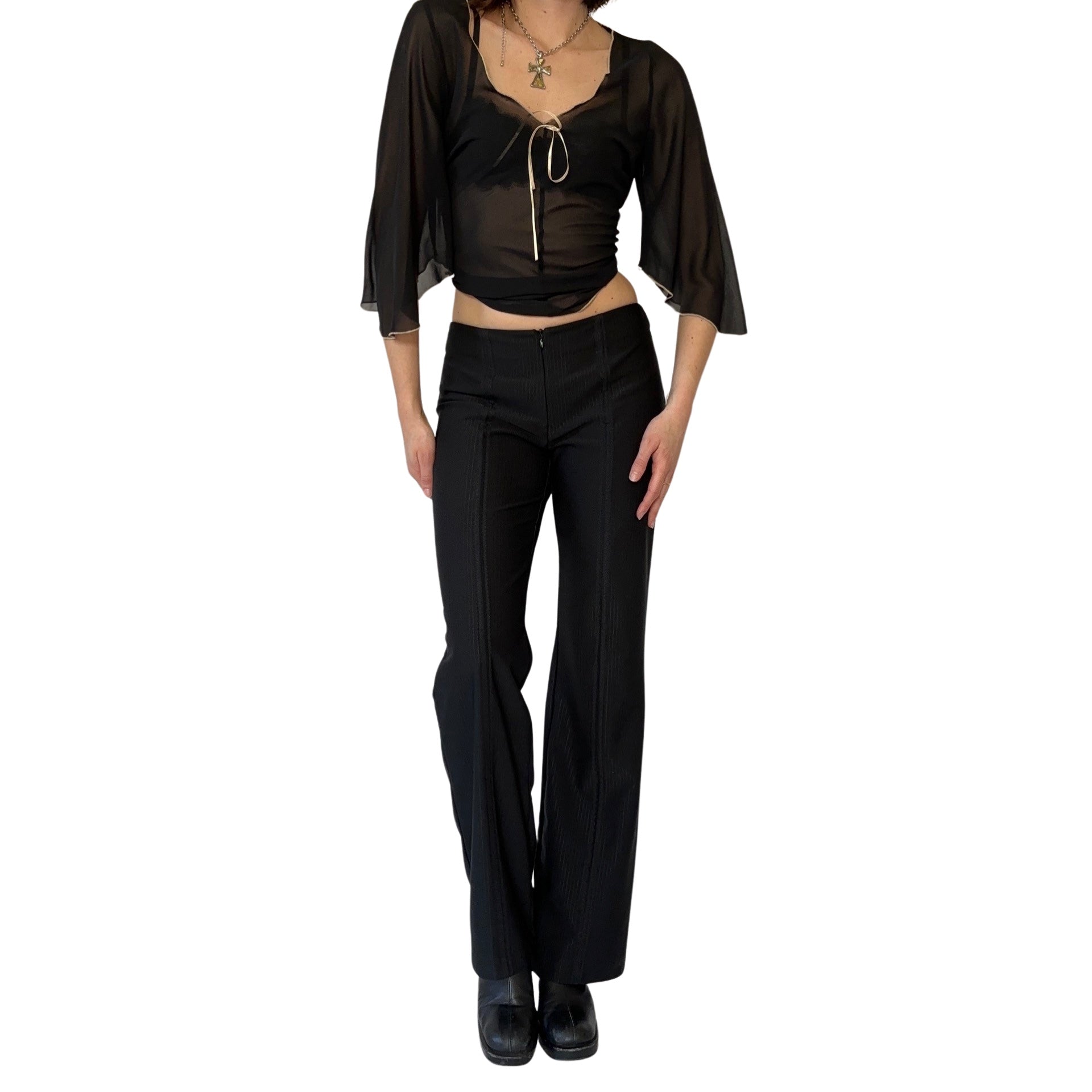 Y2K Pinstripe Trousers (S)