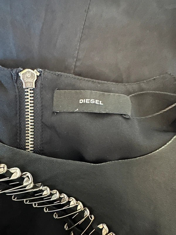 Vintage Diesel Safety Pin Black Avant Garde Dress (S)