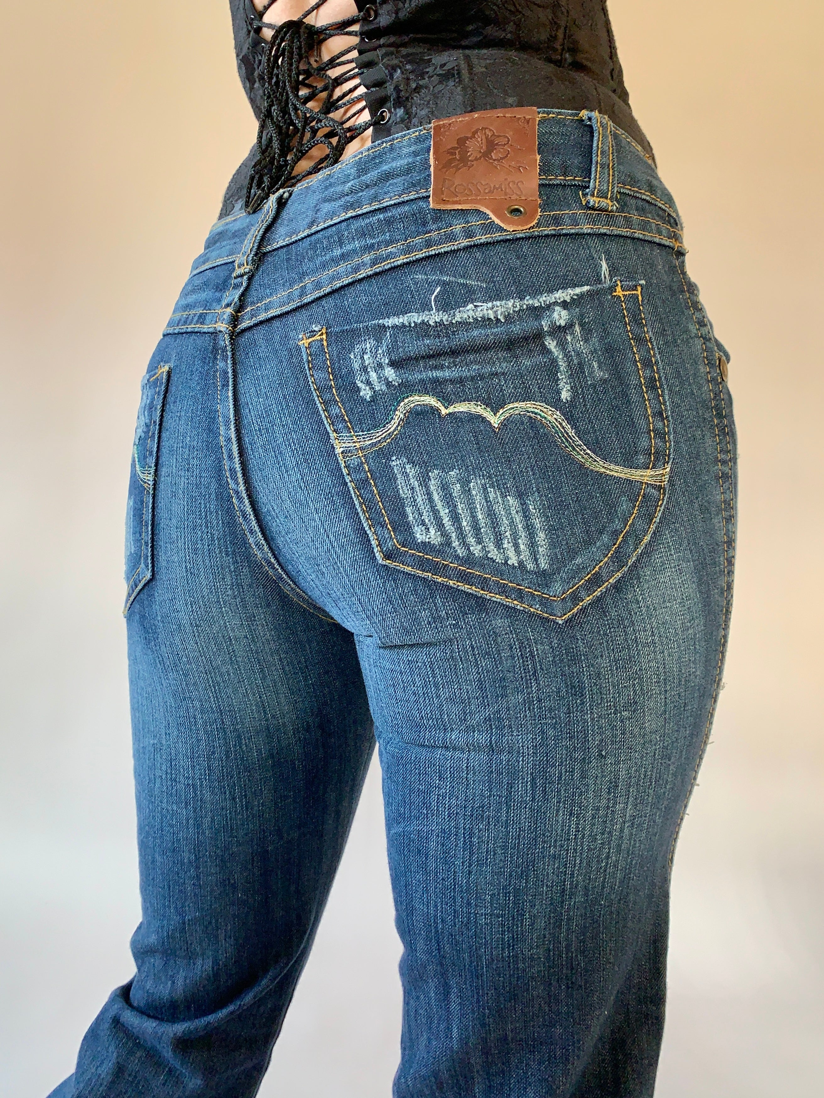 Y2K Distressed Jeans (S)