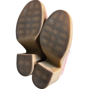 Baby pink Suede platforms (6.5)