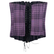 90's Purple Plaid Corset (S/M)